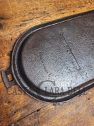 Late 1800S Antique Gate-Marked #8 Cast Iron Griddle / Sad Heater.