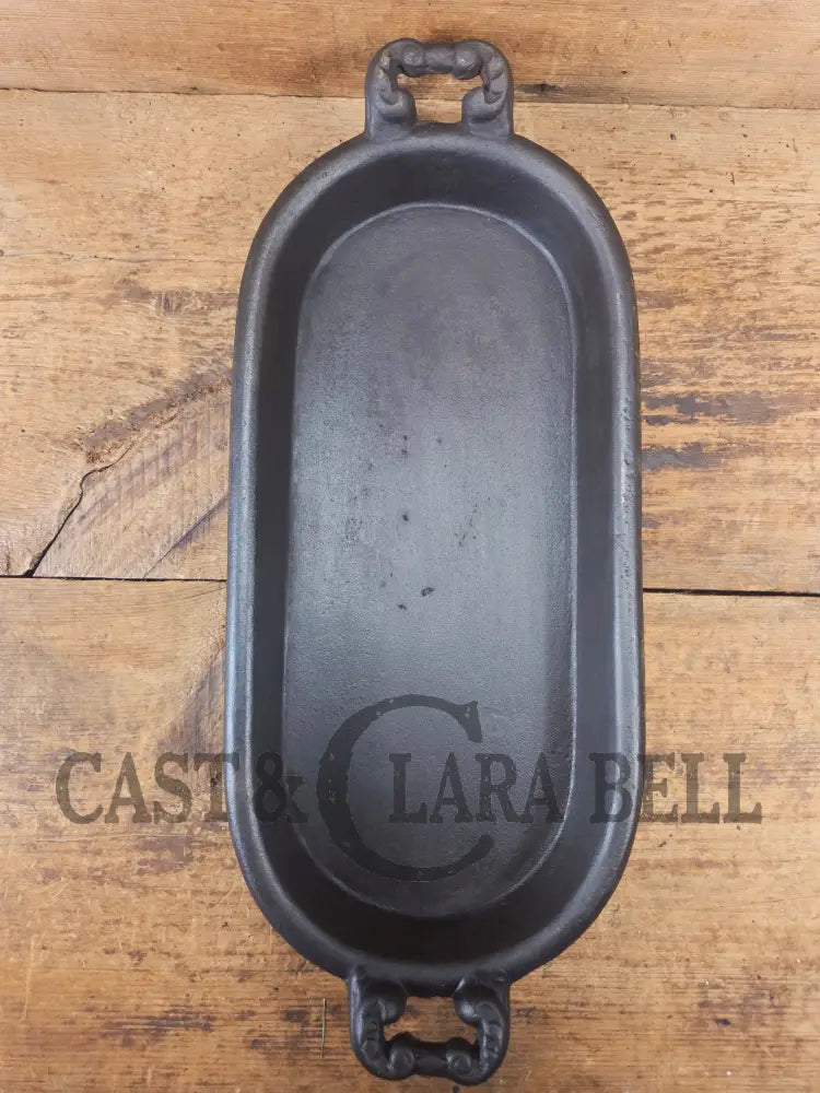 Late 1800’s Antique Gate-marked #8 Cast Iron Griddle/Sad Iron Heater. Ornate fancy handles awesome for cooking &