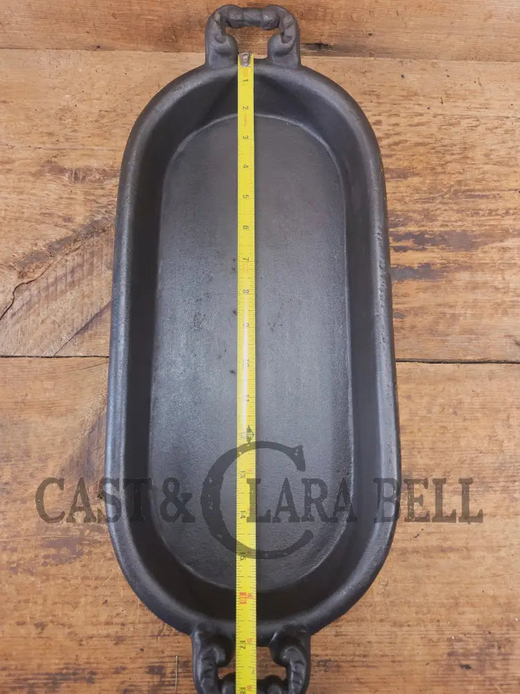 Late 1800’s Antique Gate-marked #8 Cast Iron Griddle/Sad Iron Heater. Ornate fancy handles awesome for cooking &