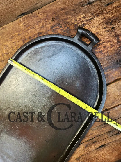 Late 1800’S Antique Gate-Marked #8 Cast Iron Long Griddle. Awesome Camp Griddle Griddle