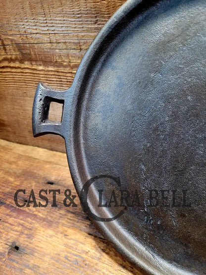 Late 1800’S Antique Gate-Marked Raised #8 Cast Iron Long Griddle. Awesome Camp Griddle Sc24 Griddle