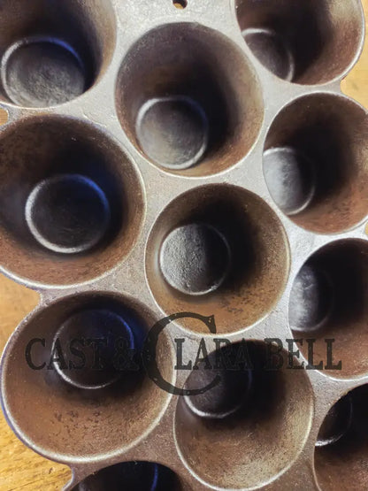 Late 1800’s hard to find Sheppard #10 Popover Gem Pan. Phila PA based foundry. Beautifully restored and ready to use!