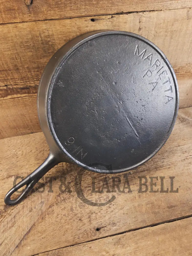 Late 1800’s HTF Marietta 9 inch Skillet with Gatemark & Marietta PA markings. Restored and Ready to Use! Skillet