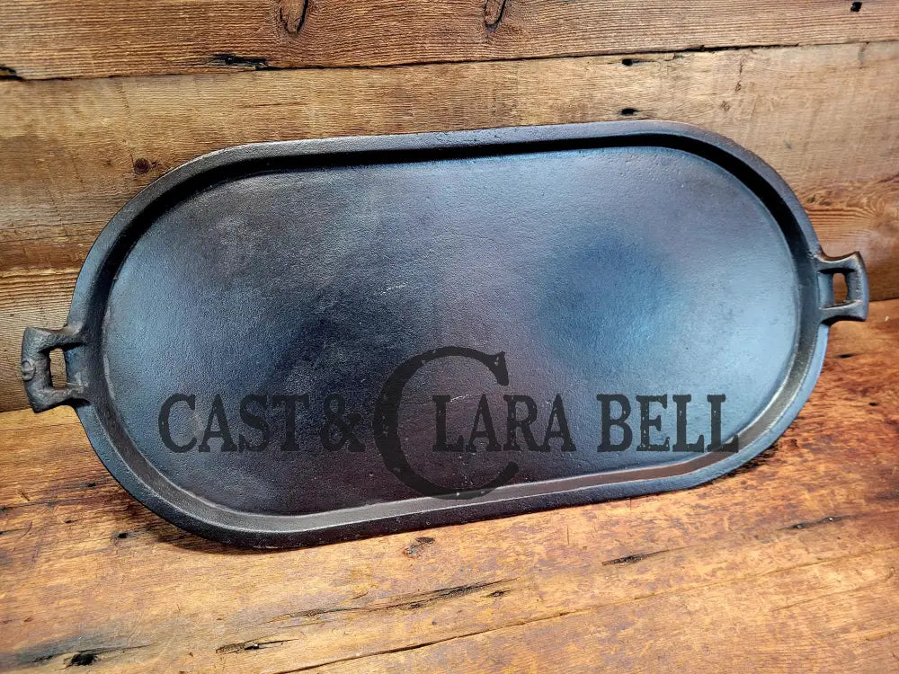 Late 1800’S Large Antique Gate-Marked Griddle/Sad Iron With Raised 9. Perfect For Pancakes The