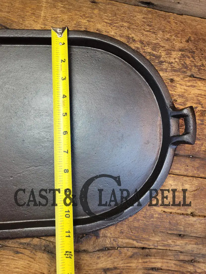 Late 1800’S Large Antique Gate-Marked Griddle/Sad Iron With Raised 9. Perfect For Pancakes The