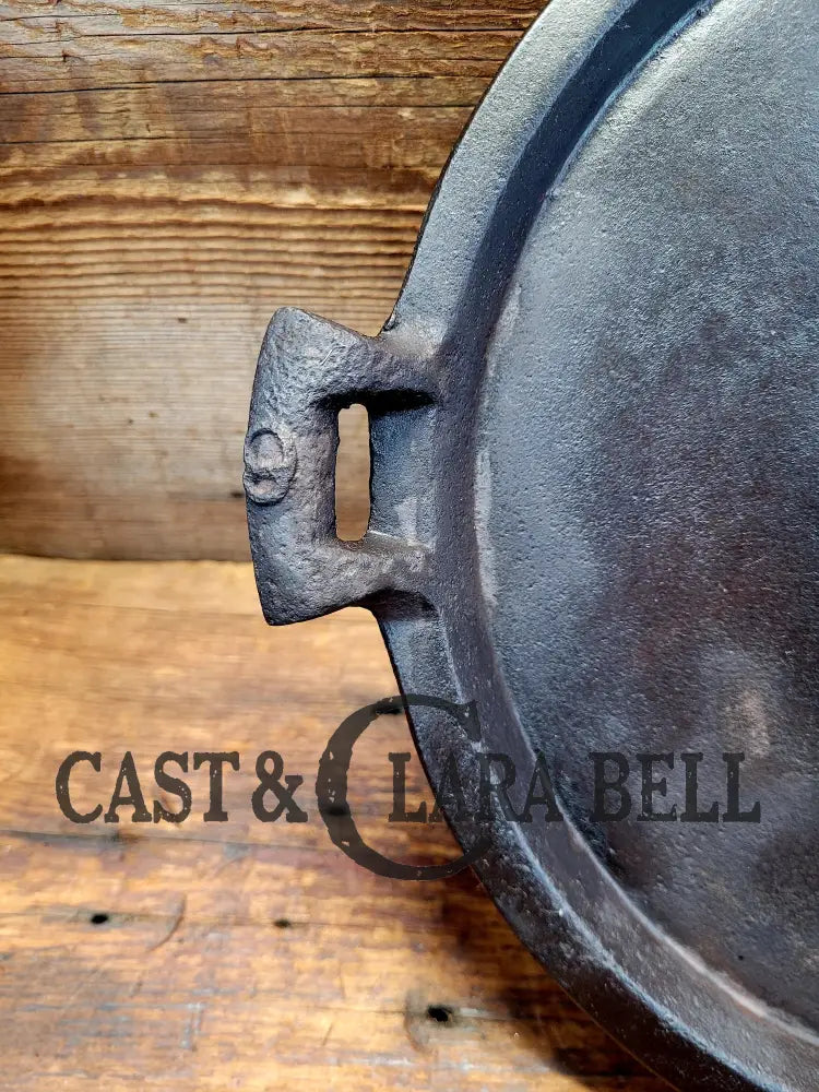 Late 1800’S Large Antique Gate-Marked Griddle/Sad Iron With Raised 9. Perfect For Pancakes The