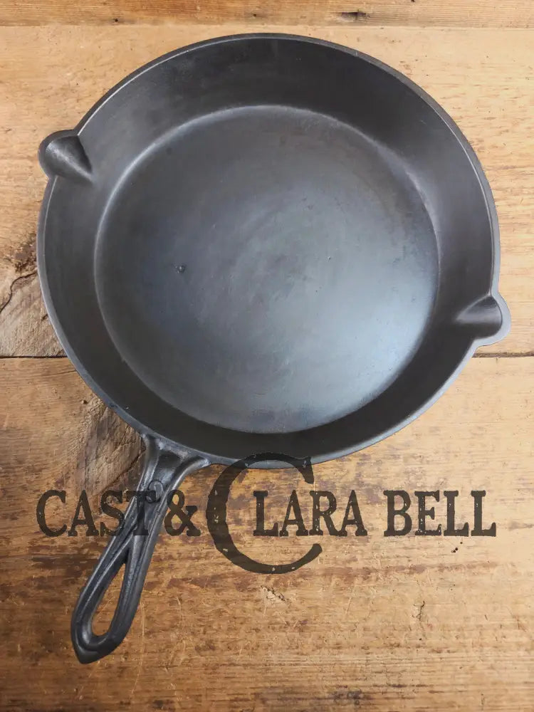 Late 1800’s Semi Fancy handled #9 cast iron skillet with Raised PH on the bottom. Beautiful skillet amazing daily user!