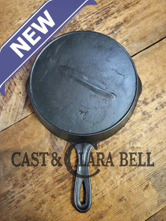 Late 1800’s Unknown Maker Antique #7 Skillet Fancy Handle. Very cool piece to use similar to Griswold Erie Skillet
