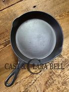 Late 1800’s Unknown Maker Antique #7 Skillet Fancy Handle. Very cool piece to use similar to Griswold Erie Skillet