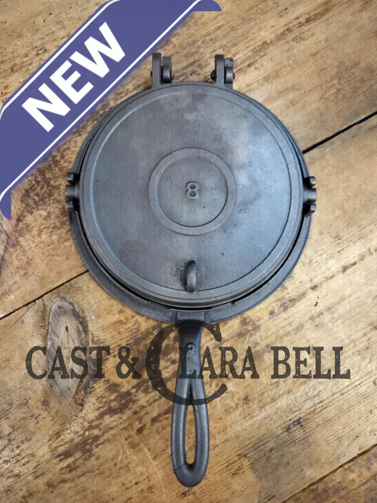 Late 1800’s Unmarked BEAUTIFUL #8 Antique Waffle iron. Awesome raised 8 on both paddles and handles. VERY cool! Waffle