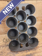 Late 1890’s Erie #10 Popover Pan 11 cup. 948. Variation #4. Beautifully restored and ready to make muffins popovers and