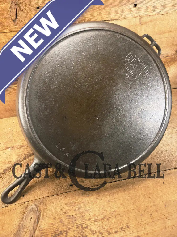 Looking for a BIG skillet?? 1920’s Wagner #14 Cast Iron Skillet the biggest Wagner made. Big bacon skillet awesome for