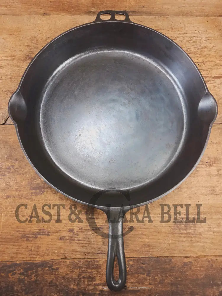 Looking for a BIG skillet?? 1920’s Wagner #14 Cast Iron Skillet the biggest Wagner made. Big bacon skillet awesome for