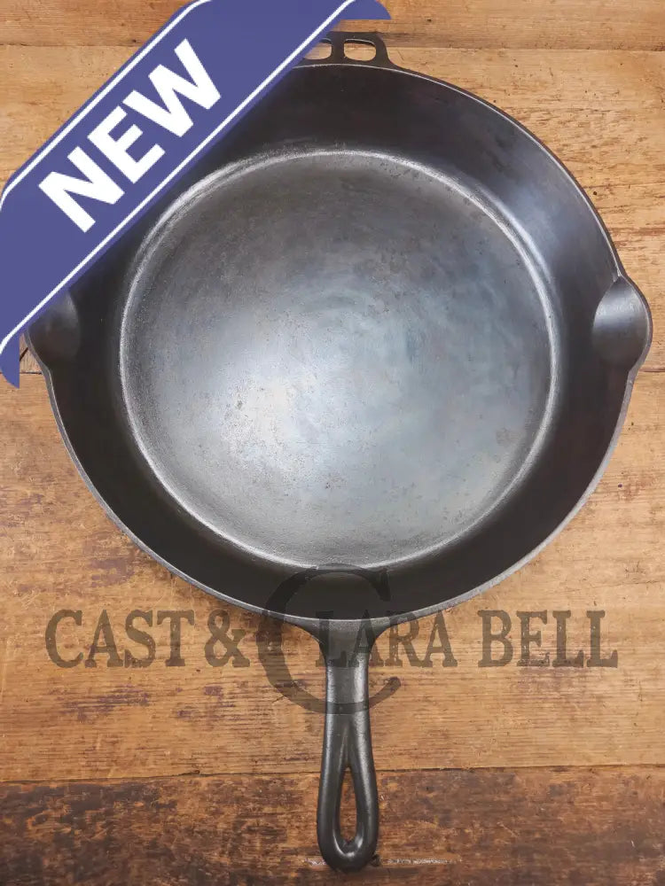 Looking for a BIG skillet?? 1920’s Wagner #14 Cast Iron Skillet the biggest Wagner made. Big bacon skillet awesome for