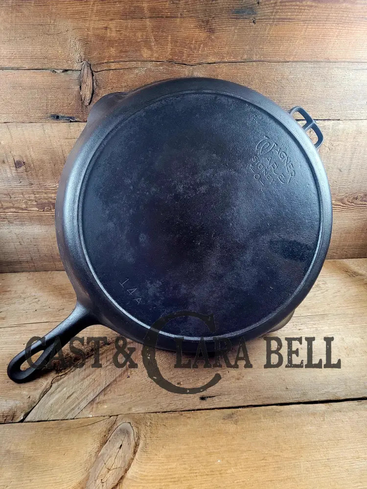 Looking For A Big Skillet?? The Biggest Handled Skillet Made By Wagner. Early 1930’S #14A Cast