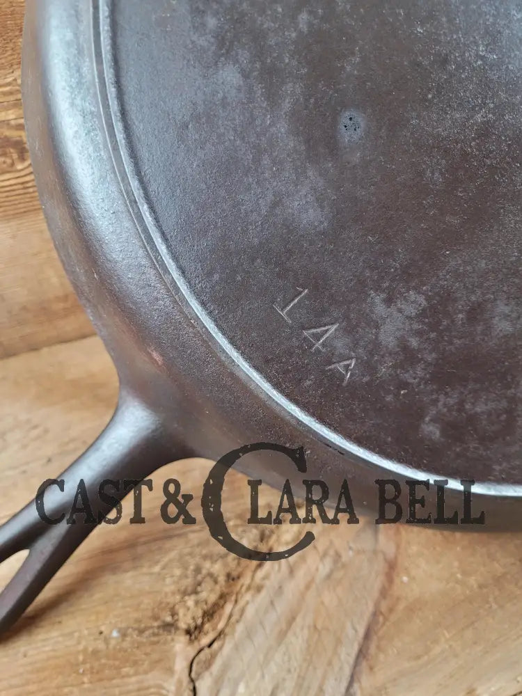 Looking For A Big Skillet?? The Biggest Handled Skillet Made By Wagner. Early 1930’S #14A Cast