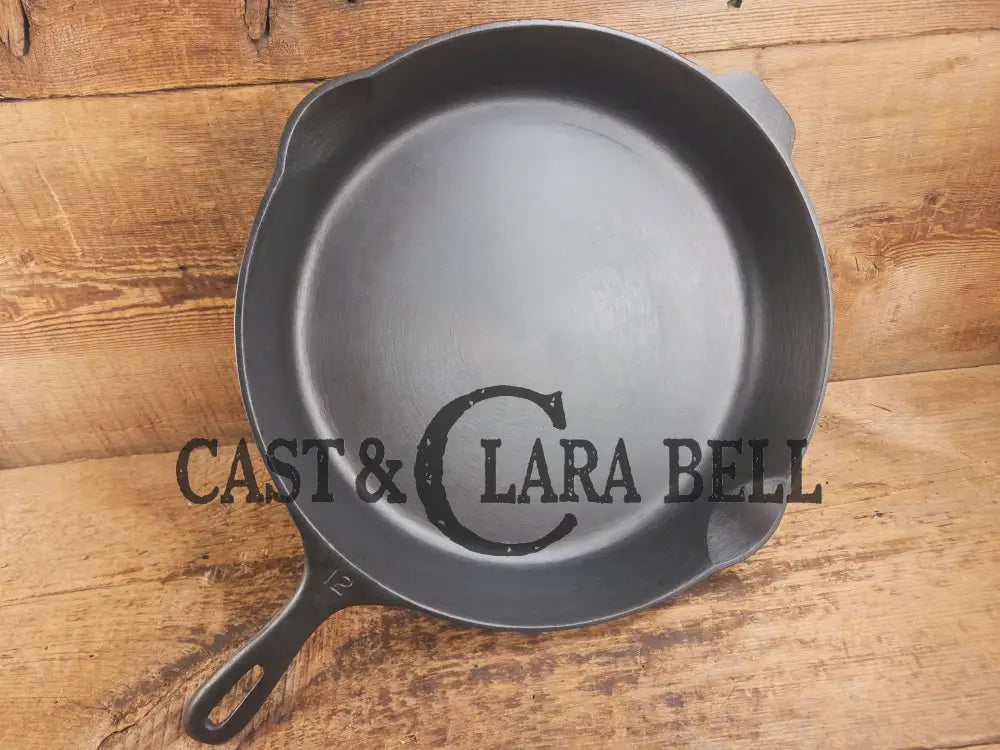 Looking for a BIG skillet?? Wagner #12 B Cast Iron Skillet with Heat Ring 14 inch skillet Skillet