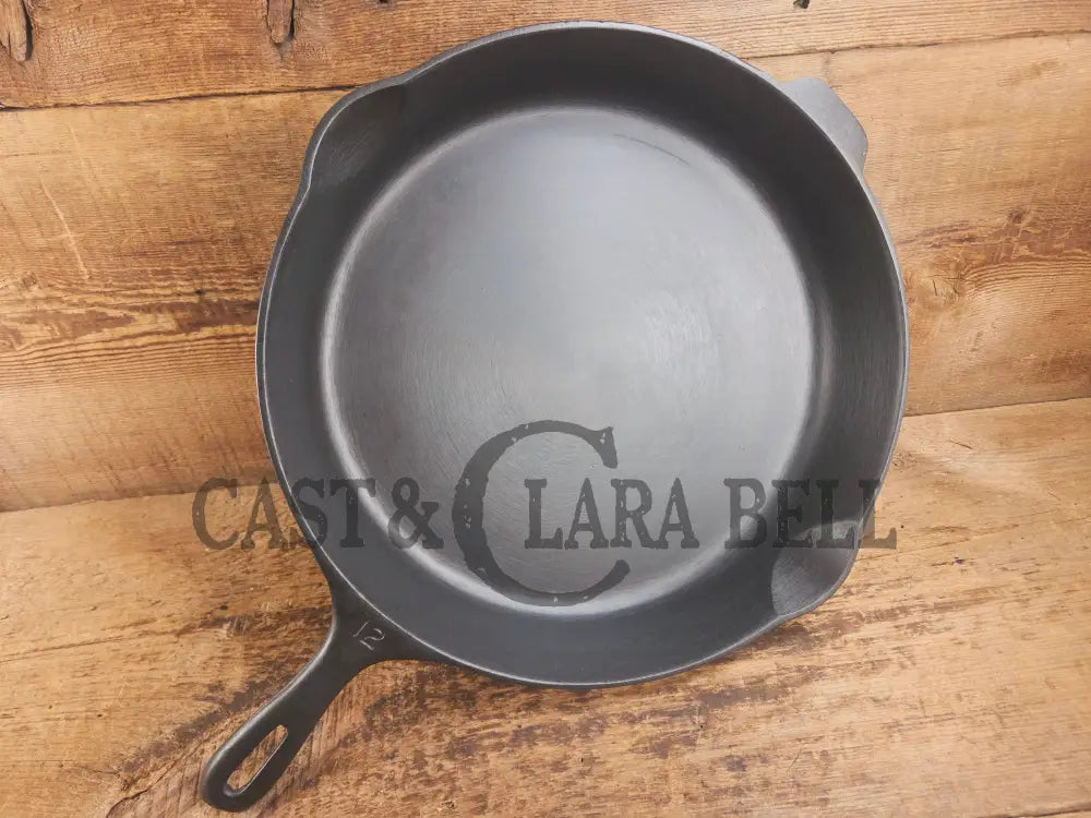 Looking for a BIG skillet?? Wagner #12 B Cast Iron Skillet with Heat Ring 14 inch skillet Skillet