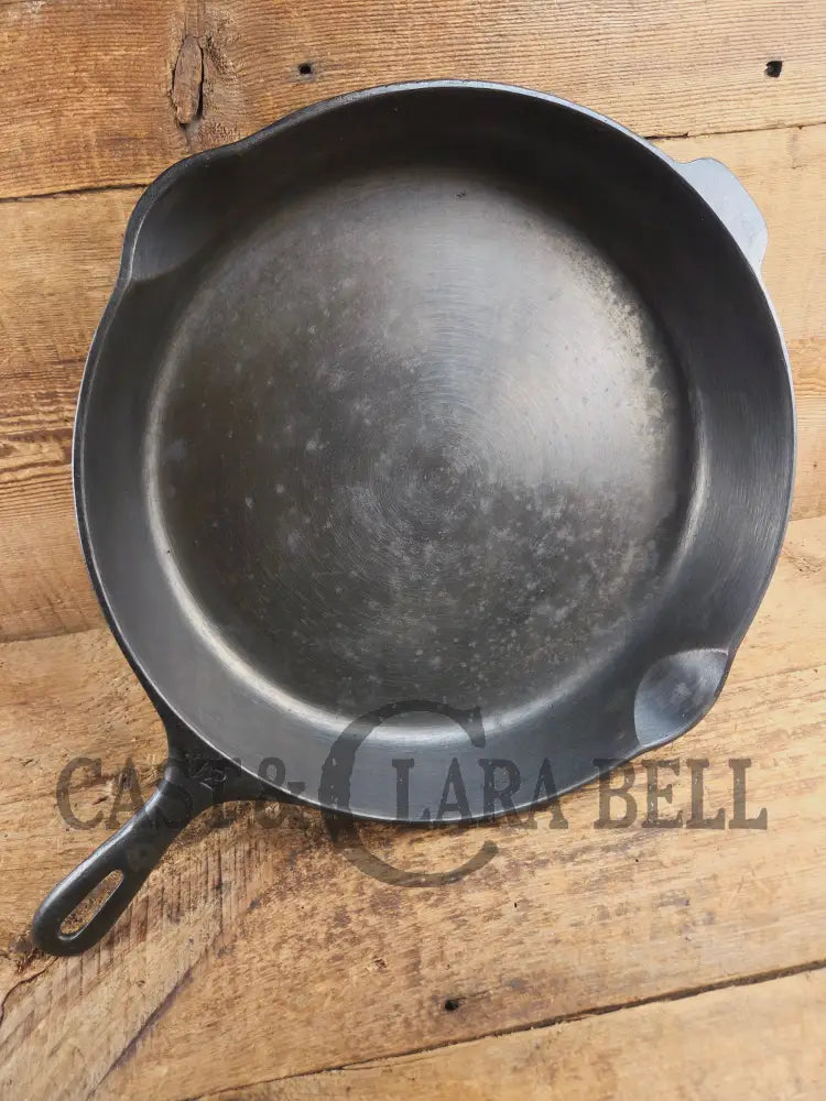 Looking for a BIG skillet?? Wagner #12 Cast Iron Skillet with Heat Ring 14 inch skillet Skillet