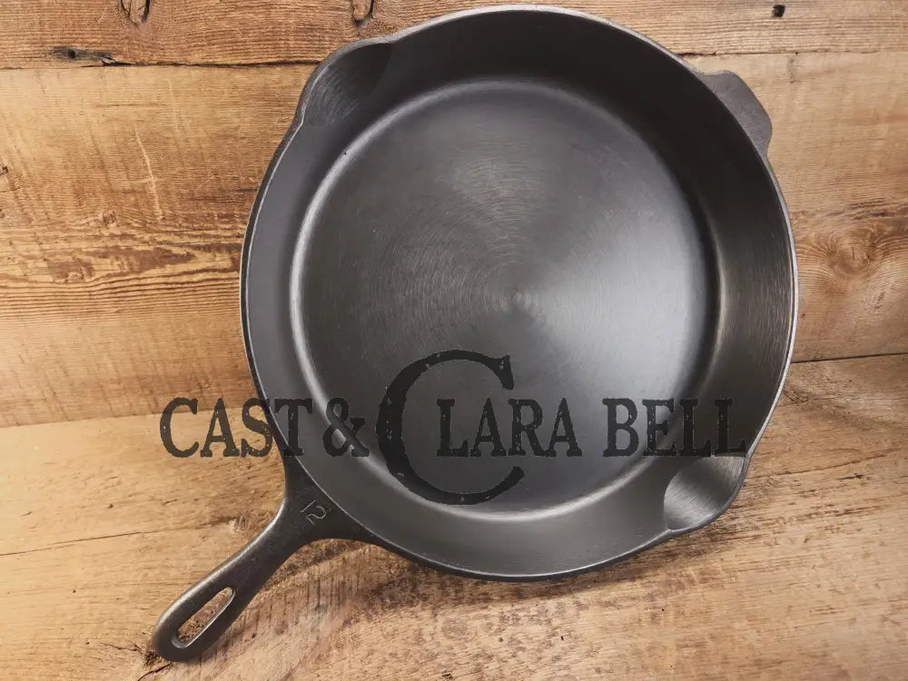 Looking for a BIG skillet?? Wagner #12 Cast Iron Skillet with Heat Ring 14 inch skillet ’A’ Skillet