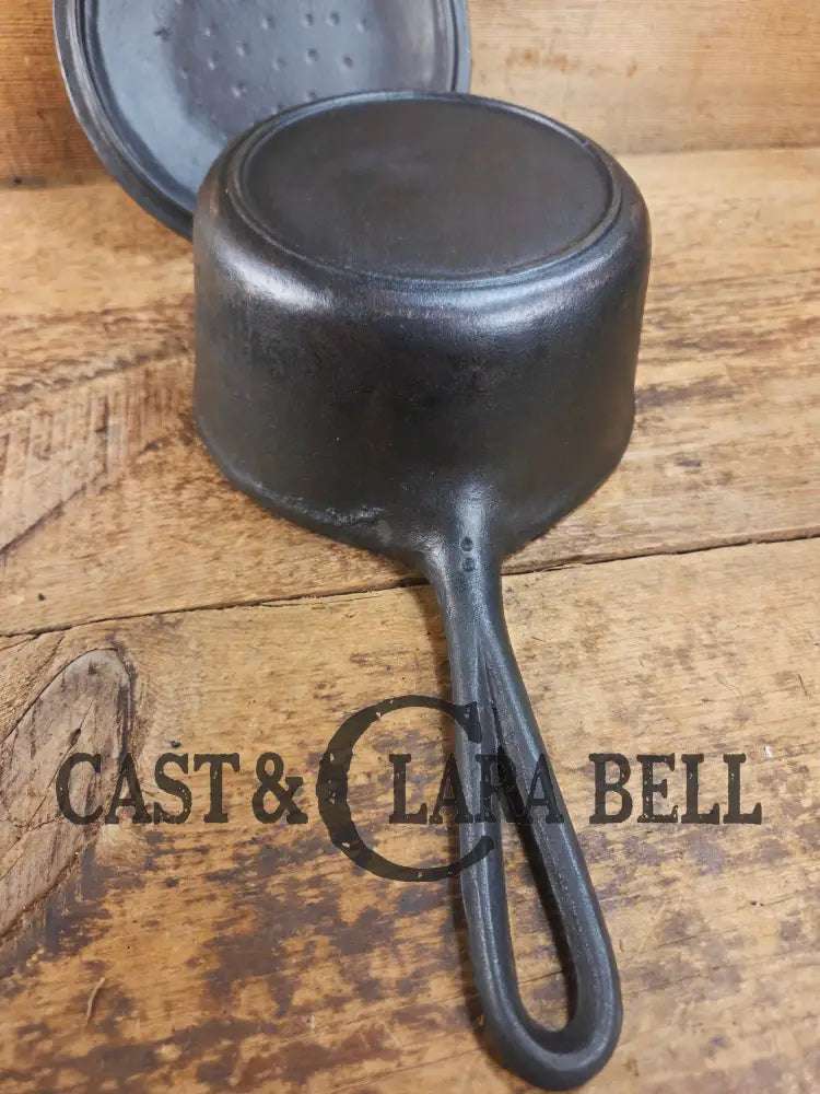 Lovely Birmingham Stove & Range Marked 2 quart sauce pan with lid! Perfect bean pot for your grill! Dutch Ovens Trivets