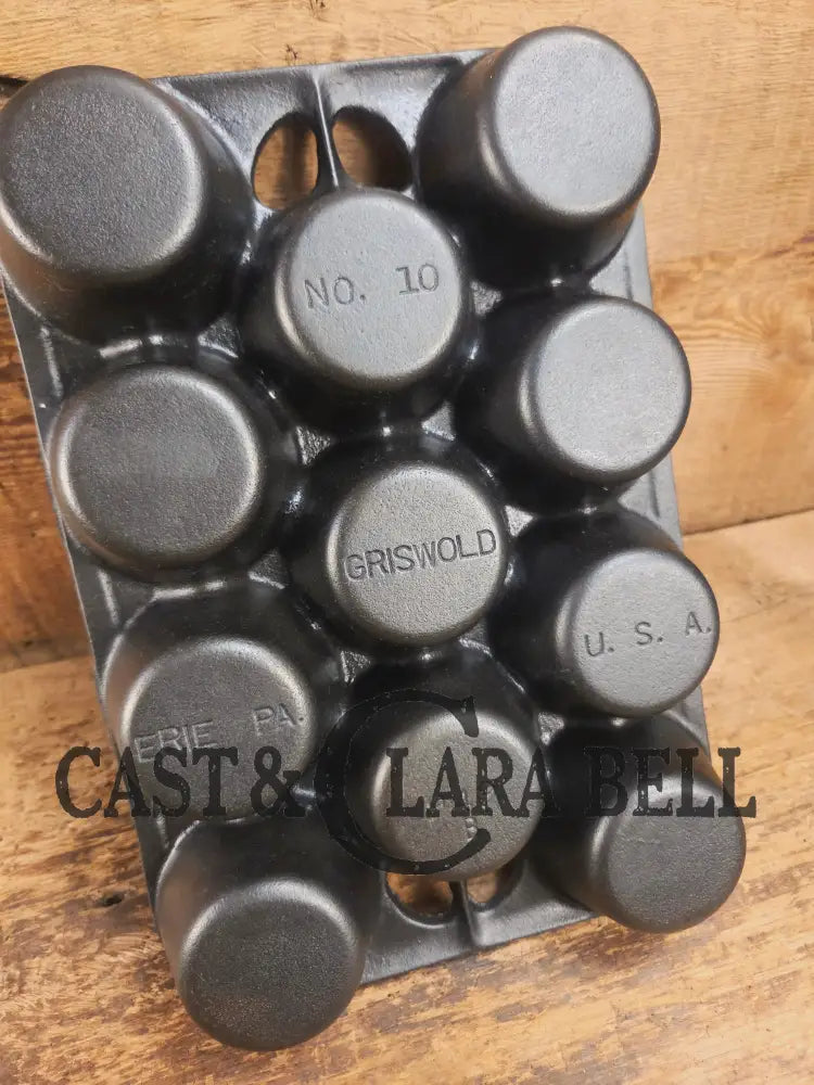 Lovely Griswold No. 10 Popover Pan 949 B. Fully Restored and ready to make the best brownies muffins or cornbread!