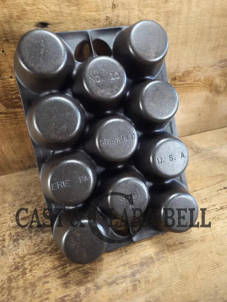 Lovely Griswold No. 10 Popover Pan 949 B. Fully Restored and ready to make the best brownies muffins or cornbread!