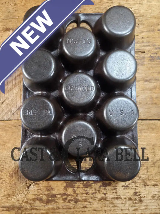 Lovely Griswold No. 10 Popover Pan 949 B. Fully Restored and ready to make the best brownies muffins or cornbread!