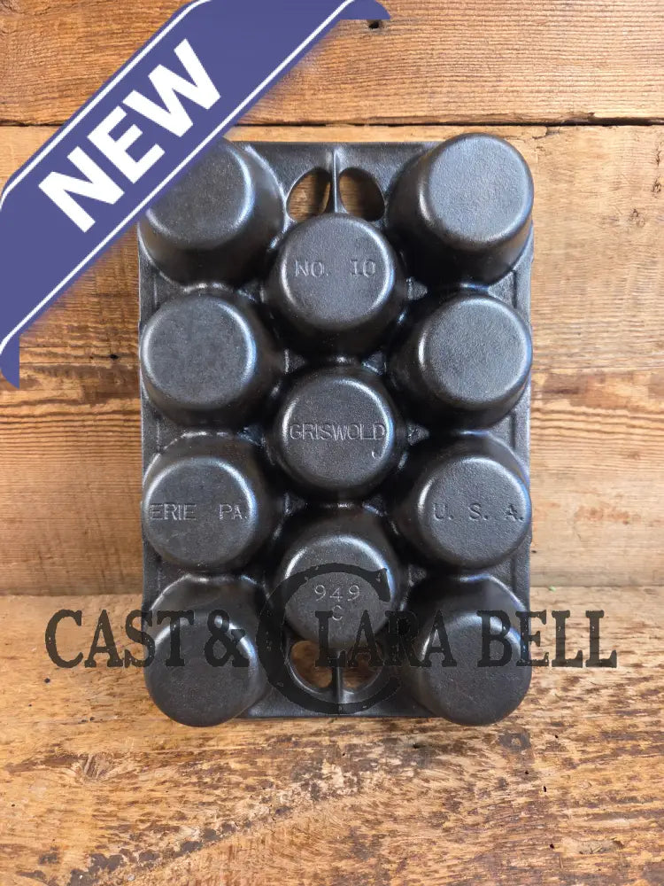 Lovely Griswold No. 10 Popover Pan 949 C. Fully Restored and ready to make the best brownies muffins or cornbread