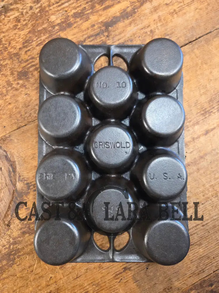 Lovely Griswold No. 10 Popover Pan 949 C. Fully Restored and ready to make the best brownies muffins or cornbread
