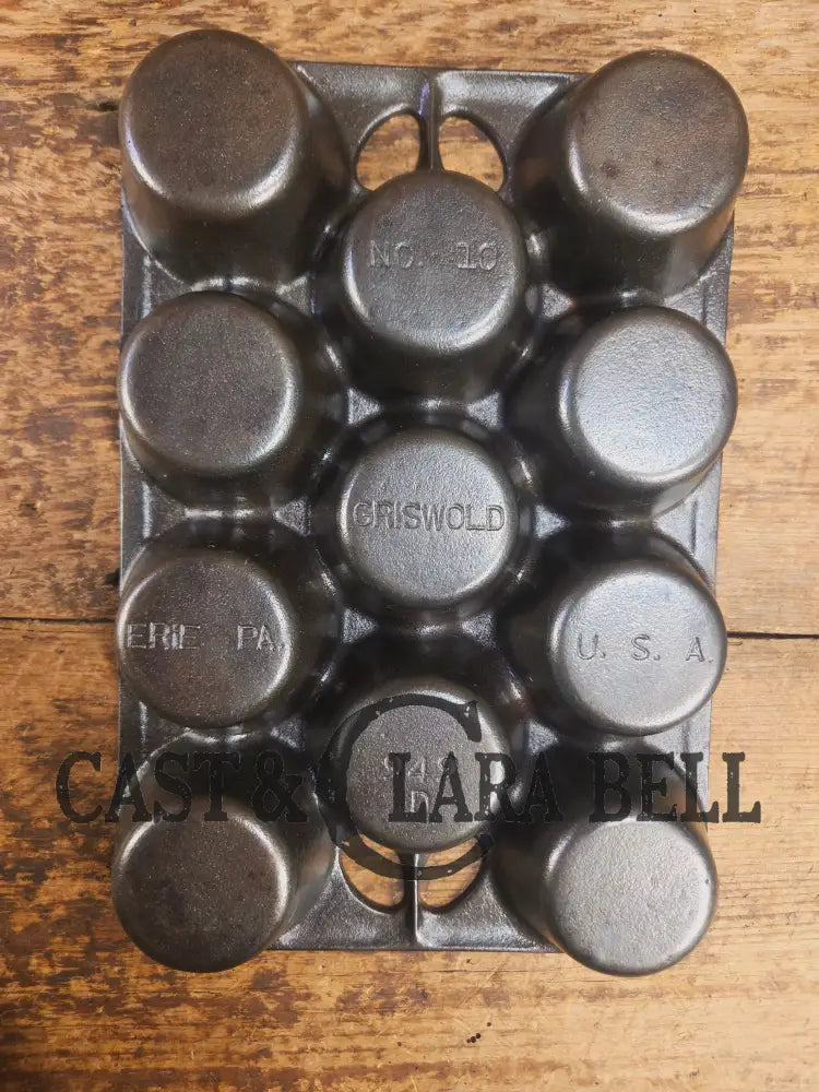 Lovely Griswold No. 10 Popover Pan 949 D. Fully Restored and ready to make the best brownies muffins or cornbread!