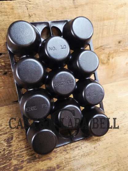 Lovely Griswold No. 10 Popover Pan 949. Fully Restored and ready to make the best brownies muffins or cornbread! SC24