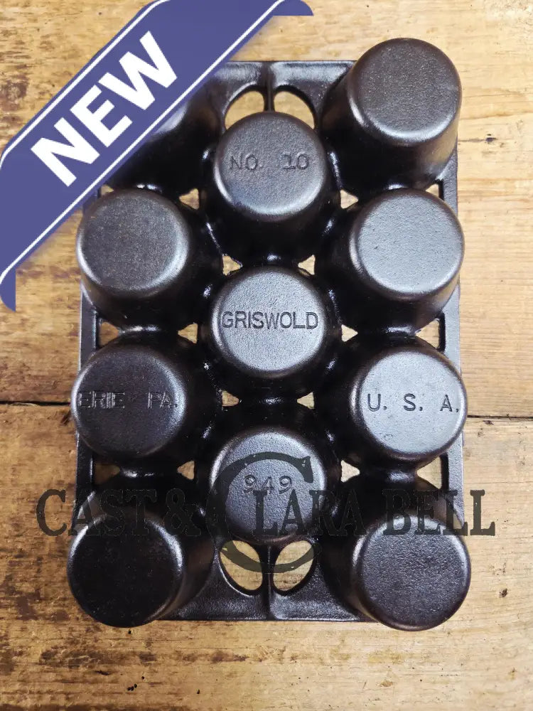 Lovely Griswold No. 10 Popover Pan 949. Fully Restored and ready to make the best brownies muffins or cornbread! SC24