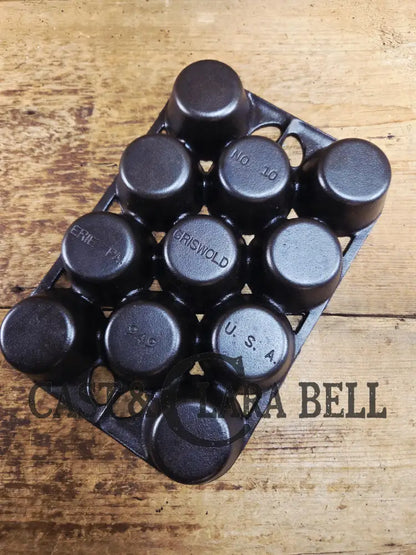 Lovely Griswold No. 10 Popover Pan 949. Fully Restored and ready to make the best brownies muffins or cornbread! SC24