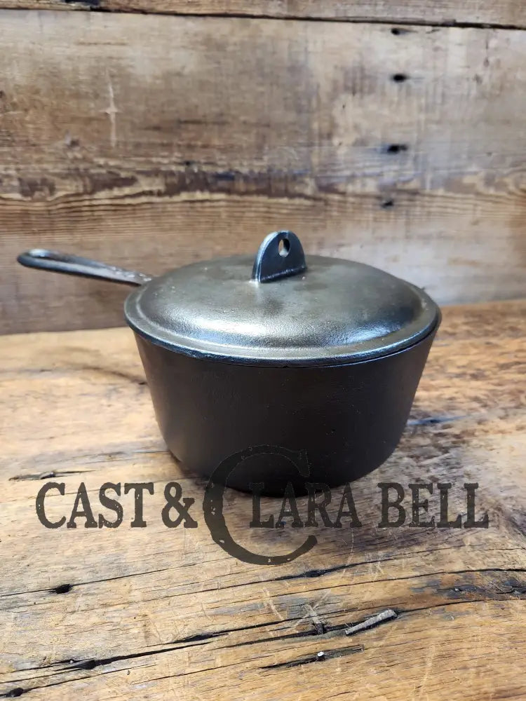 Lovely Birmingham Stove & Range Marked 2 Quart Sauce Pan With Lid! Perfect Bean Pot For Your Grill!