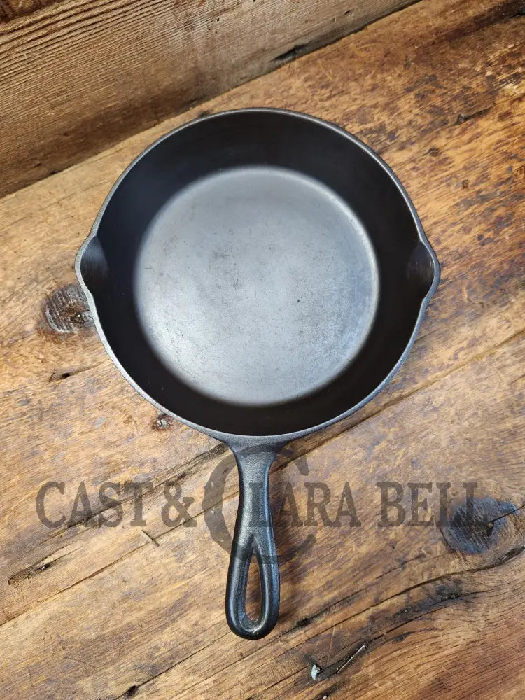 Mid 1900’S Lodge #5 Cast Iron Saute Skillet With 3 Notch Heat Ring Sc24