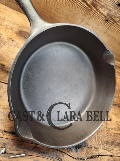 Mid 1900’S Lodge #5 Cast Iron Saute Skillet With 3 Notch Heat Ring Sc24