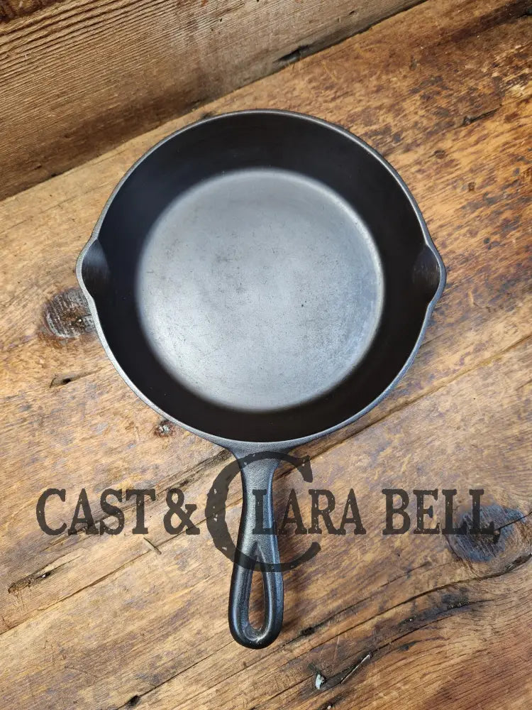 Mid 1900’S Lodge #5 Cast Iron Saute Skillet With 3 Notch Heat Ring Sc24