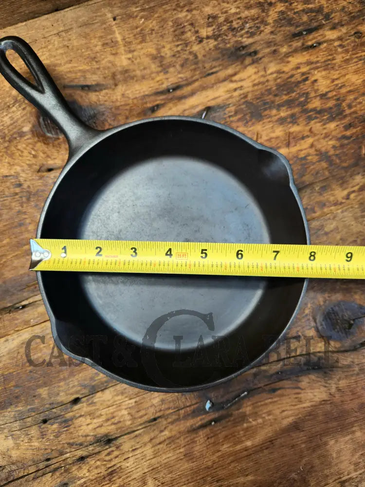 Mid 1900’S Lodge #5 Cast Iron Saute Skillet With 3 Notch Heat Ring Sc24