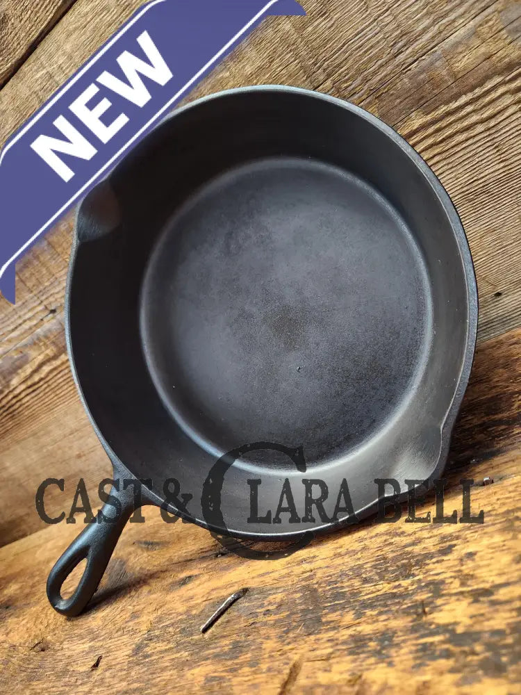 Mid 1900’S Lodge #5 Cast Iron Saute Skillet With 3 Notch Heat Ring Sc24