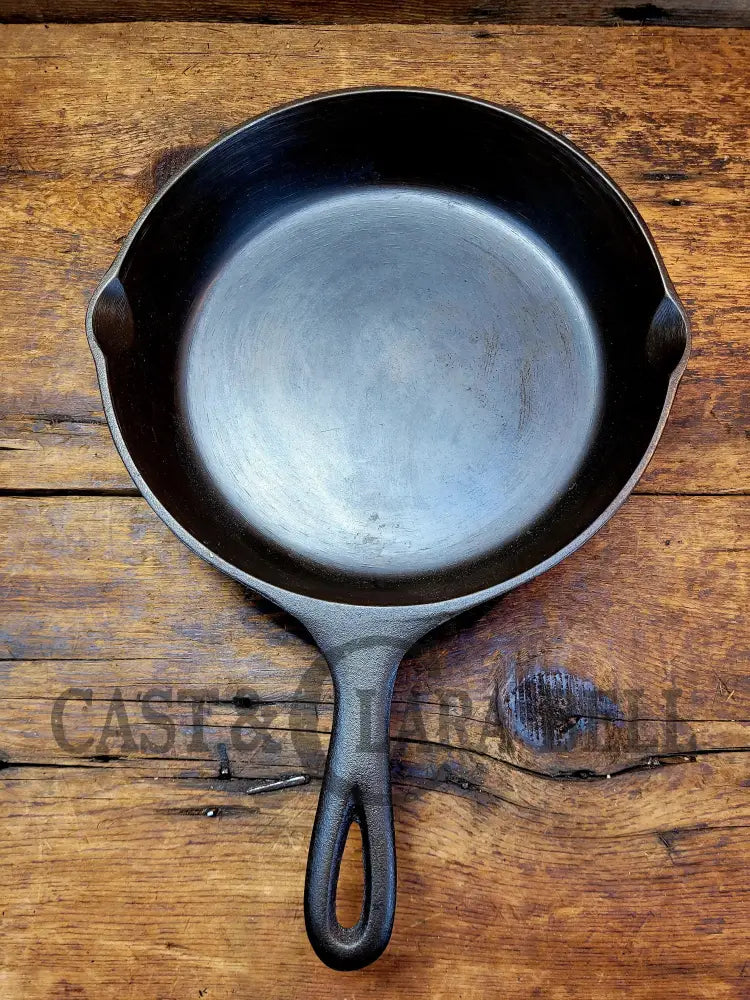 Mid 1900’S Lodge #6 Cast Iron Saute Skillet With 3 Notch Heat Ring Sc24