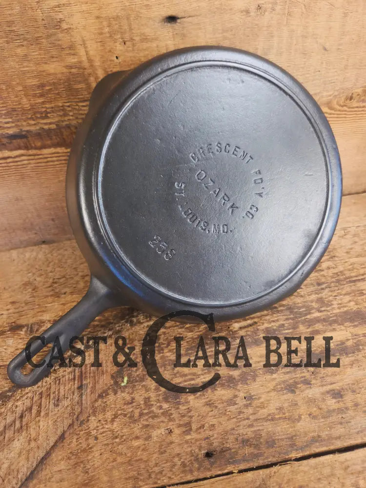 Midwest favorite! Missouri made Crescent Fndry ’Ozark’ #8 Cast Iron Skillet - Skillet