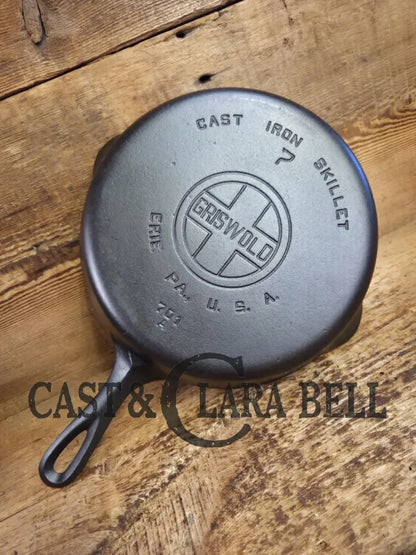 Mint! 1930’s Griswold #7 Skillet with Large Block Logo and Smooth Bottom 701 A Skillet