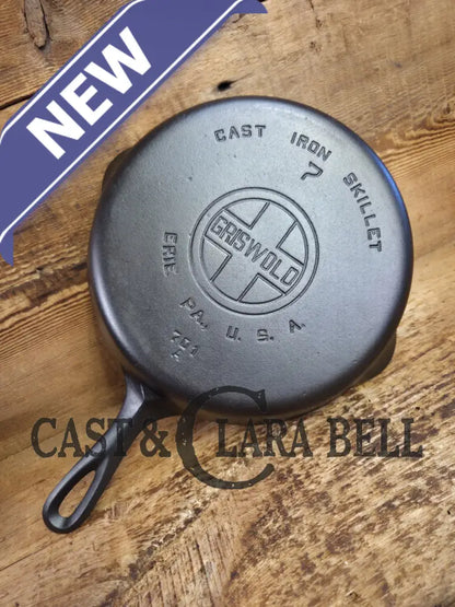Mint! 1930’s Griswold #7 Skillet with Large Block Logo and Smooth Bottom 701 A Skillet