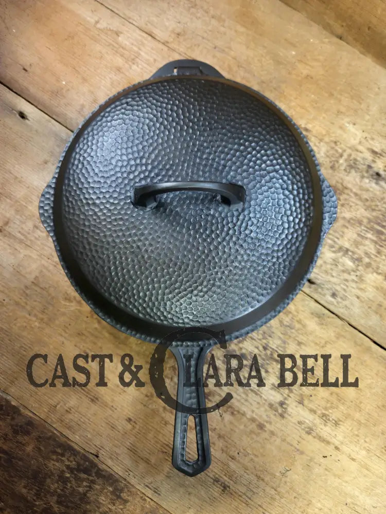 Mint condition hard to find 1930’s Hammered finish Griswold No. 8 DEEP CHICKEN FRYER Cast Iron Skillet 2028 w/ hinged