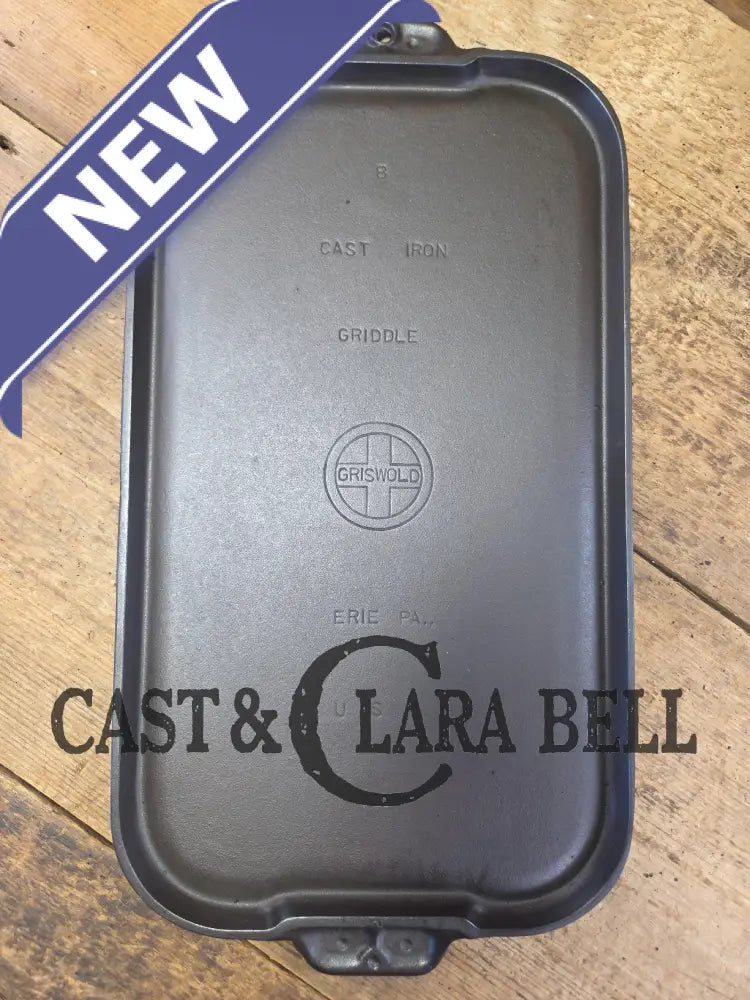 Mint condition looks brand new! 1930’s Griswold #8 Long cast iron griddle. 908 A. Great pancake griddle! Griddle