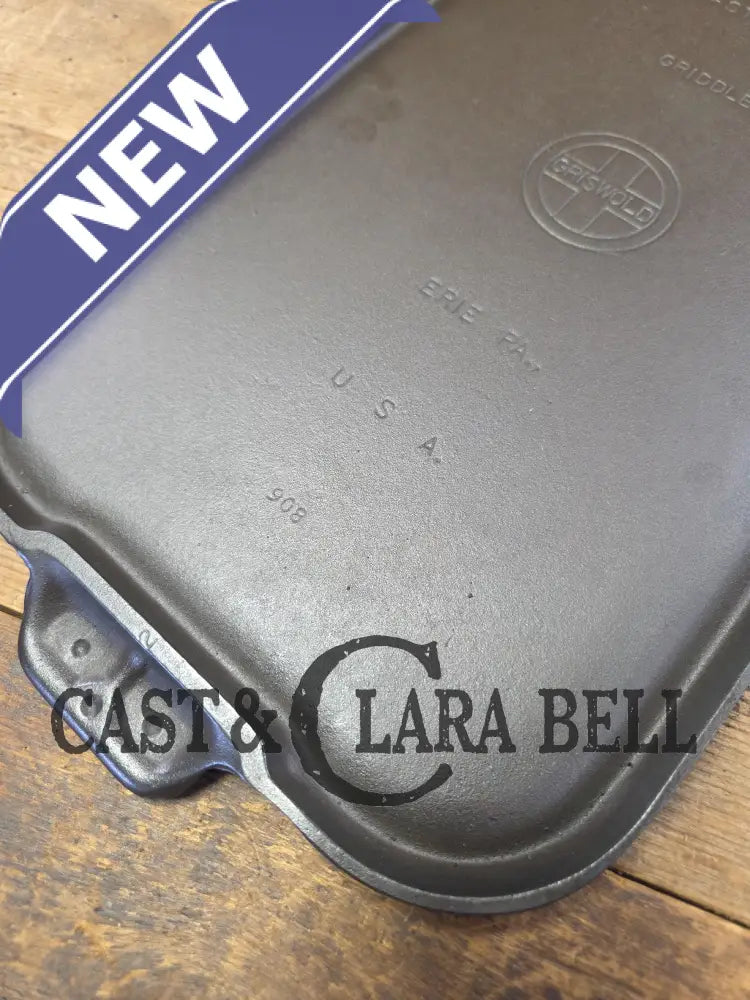 Mint condition looks brand new! 1930’s Griswold #8 Long cast iron griddle. 908 A. Great pancake griddle! Griddle