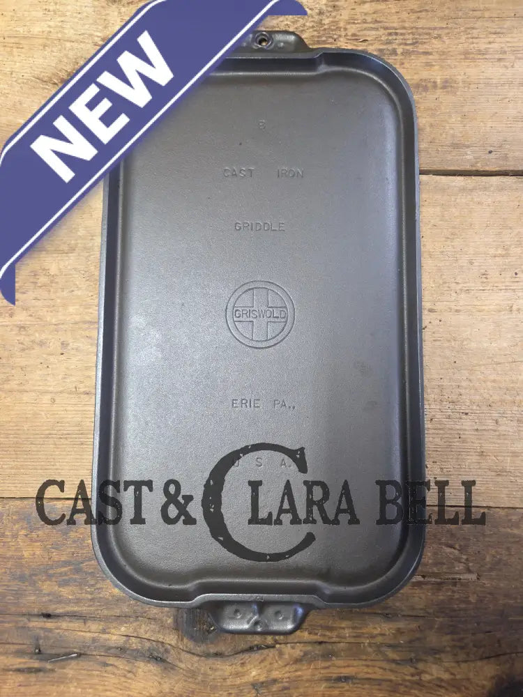 Mint condition looks brand new! 1930’s Griswold #8 Long cast iron griddle. 908 A. Great pancake griddle! Griddle