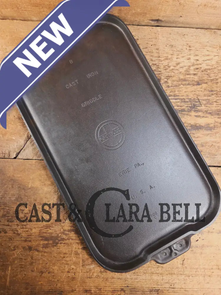 Mint condition looks brand new! 1930’s Griswold #8 Long cast iron griddle. 908 C. Great pancake griddle! Griddle