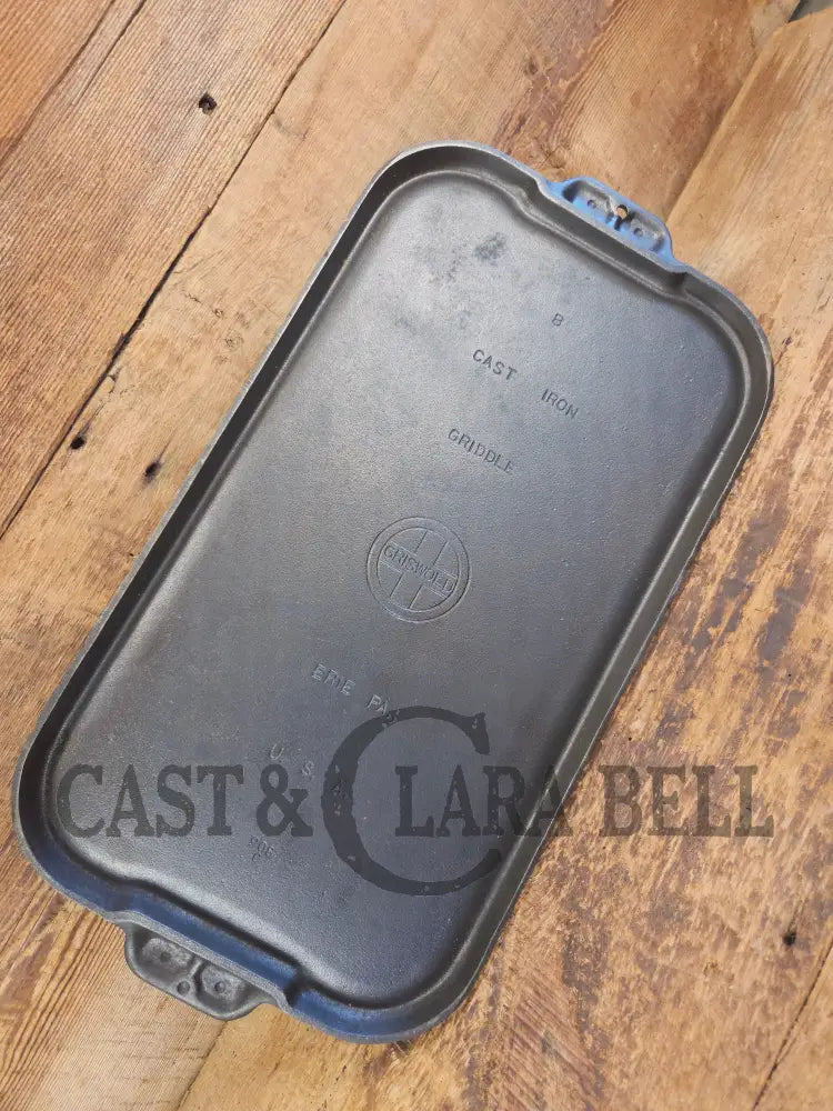 Mint condition looks brand new! Griswold #8 Long cast iron griddle. 908 C. Great pancake griddle! - Griddle